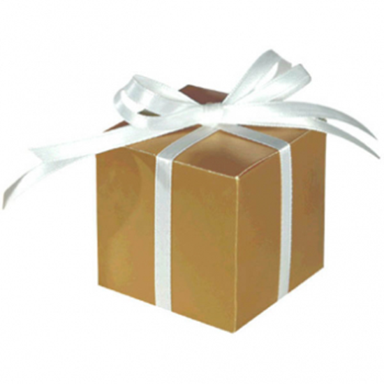 Image sur 2"X2" FAVOR BOXES - GOLD 