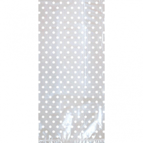 Picture of DOTS CELLO BAGS W/ BOW - WHITE