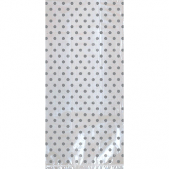 Picture of DOTS CELLO BAGS W/ BOW - SILVER