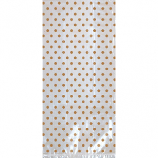 Picture of DOTS CELLO BAGS W/ BOW - GOLD