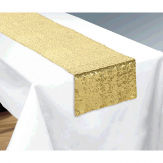 Image sur GOLD SEQUIN TABLE RUNNER