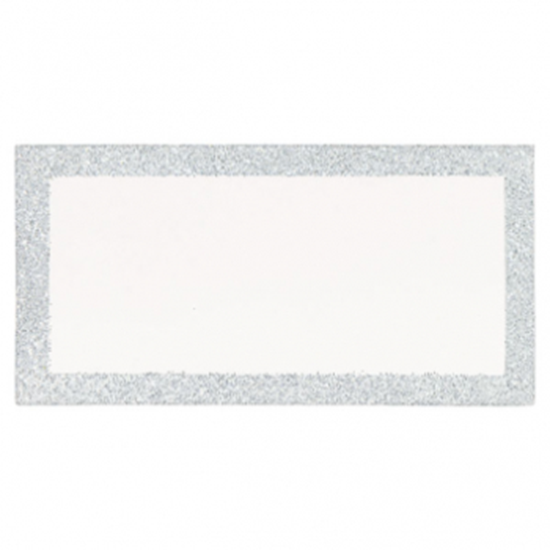 Picture of PLACE CARD - SILVER GLITTER 