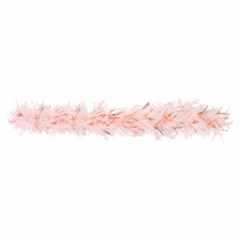 Picture of FEATHER BOA  - BLUSH PINK WITH GOLD FOIL