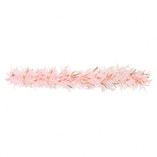 Image sur FEATHER BOA  - BLUSH PINK WITH GOLD FOIL