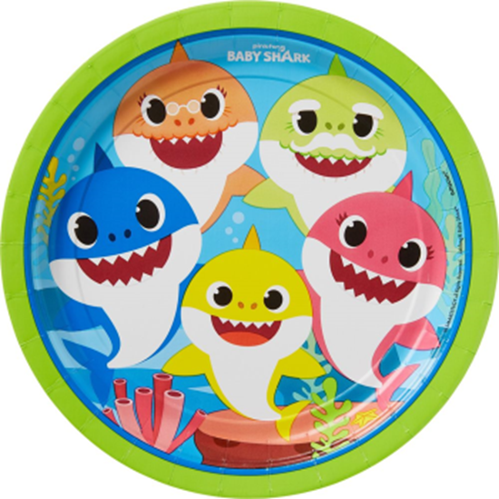 Picture of BABY SHARK - 9" ROUND PLATES