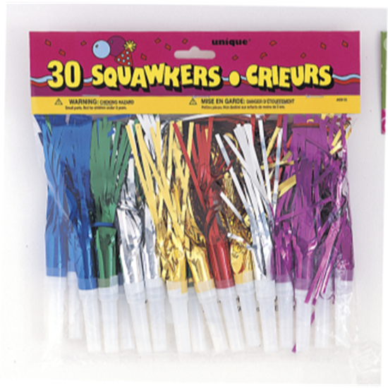 Image sur DECOR - NOISEMAKERS - 30 FRINGED SQUAWKERS