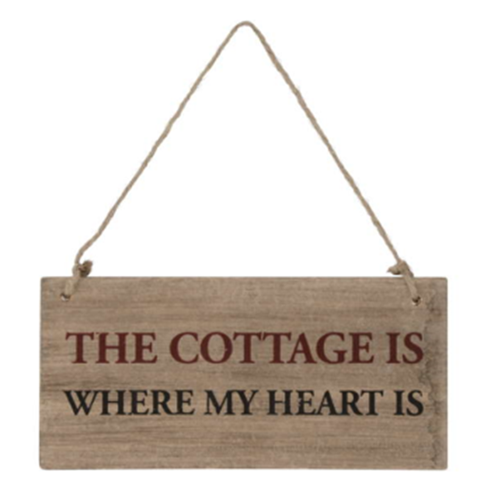 Image sur HANGING WALL PLAQUE...THE COTTAGE IS...