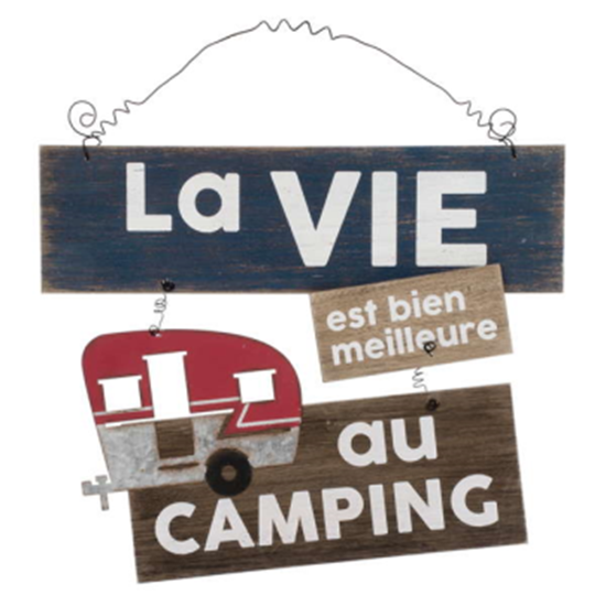 Picture of LA VIE EST BIEN MEILLEURE AU CAMPING HANGING DECO