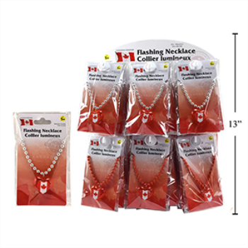 Image de CANADA HEART FLASHING NECKLACE