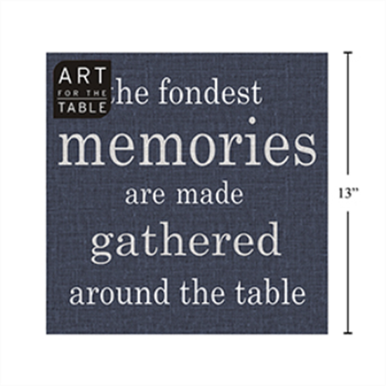 Picture of NAVY BLUE LUNCHEON NAPKINS - THE FONDEST MEMORIES ARE...