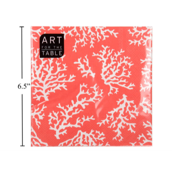 Image de WHITE CORAL LUNCHEON NAPKIN