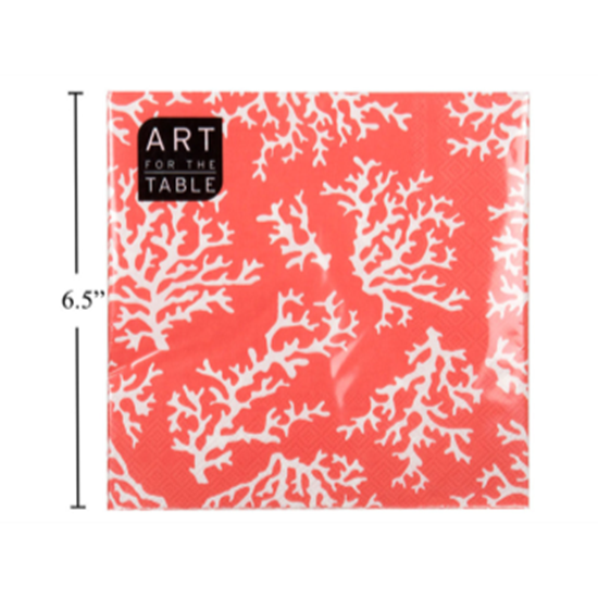 Picture of WHITE CORAL LUNCHEON NAPKIN