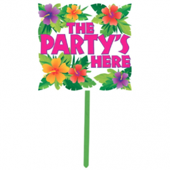 Image sur SUMMER YARD SIGN - THE PARTY'S HERE