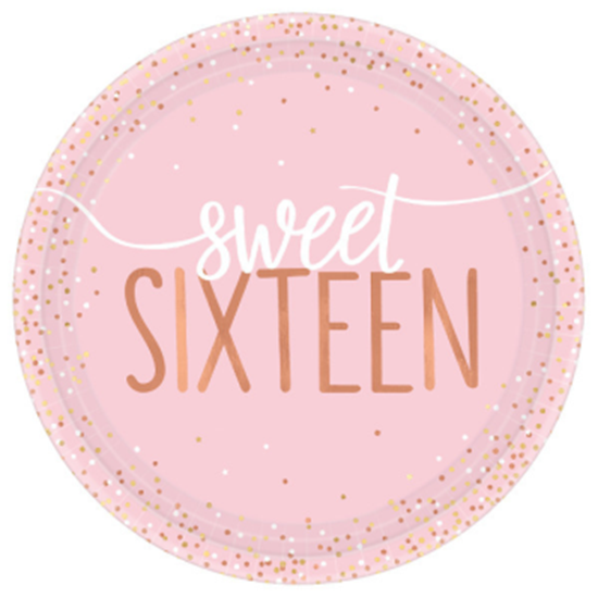 Picture of 16th - SWEET 16TH BLUSH 7" PLATES