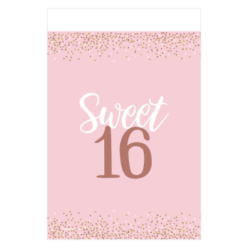 Image de 16th- SWEET 16TH BLUSH TABLE COVER