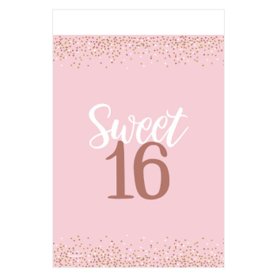 Image sur 16th- SWEET 16TH BLUSH TABLE COVER