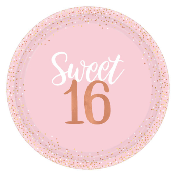 Picture of 16th - SWEET 16TH BLUSH 10" PLATES