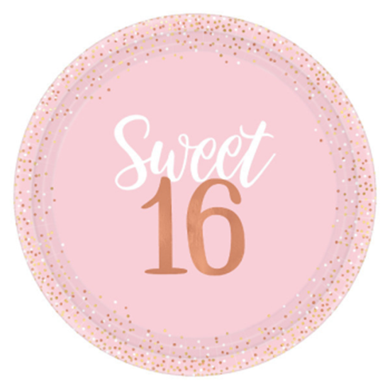 Picture of 16th - SWEET 16TH BLUSH 10" PLATES
