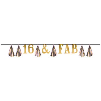 Image de 16th - SWEET 16TH TASSEL LETTER BANNER