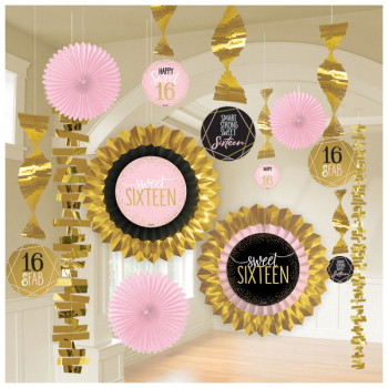 Image de 16th - SWEET 16TH PAPER AND FOIL DECORATING KIT