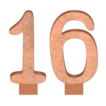 Image de SWEET 16TH NUMERAL CANDLE BLUSH