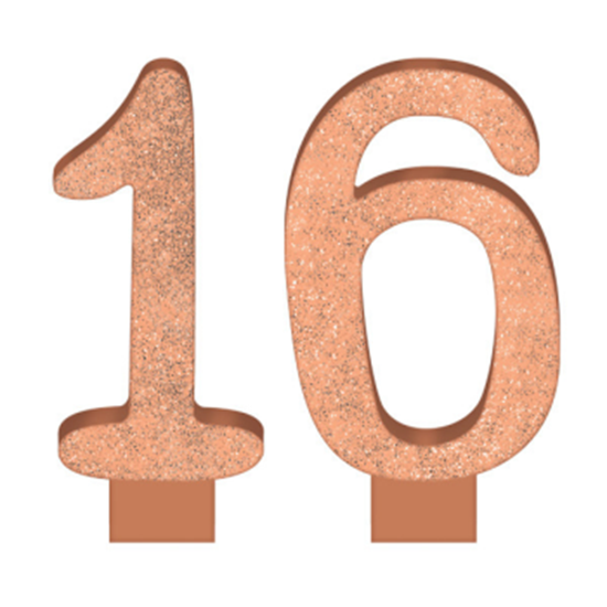 Image sur SWEET 16TH NUMERAL CANDLE BLUSH