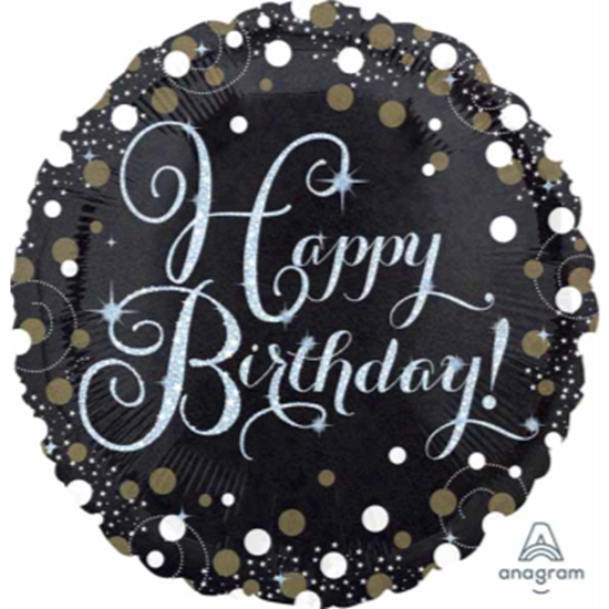 Image sur 18" FOIL - SPARKLING BIRTHDAY HOLOGRAPHIC