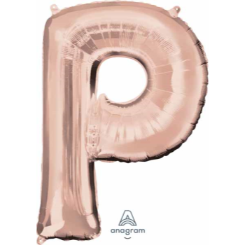 Image de 34" LETTER P SUPER SHAPE - ROSE GOLD