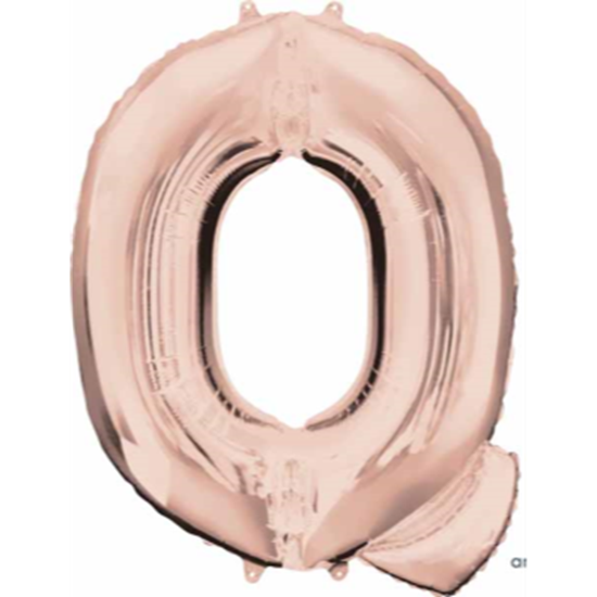 Image sur 34" LETTER Q SUPER SHAPE - ROSE GOLD