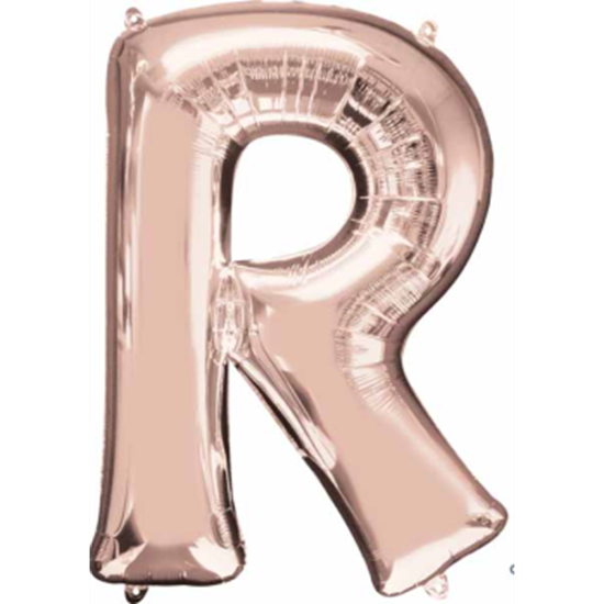 Image sur 34" LETTER R SUPER SHAPE - ROSE GOLD