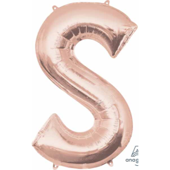 Image de 34" LETTER S SUPER SHAPE - ROSE GOLD