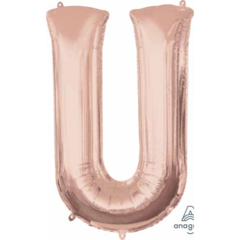 Image de 34" LETTER U SUPER SHAPE - ROSE GOLD