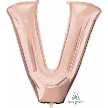 Image de 34" LETTER V SUPER SHAPE - ROSE GOLD