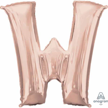 Image de 34" LETTER W SUPER SHAPE - ROSE GOLD