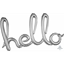Picture of HELLO SILVER BALLOON BANNER - AIR FILLED