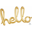 Picture of HELLO GOLD BALLOON BANNER - AIR FILLED