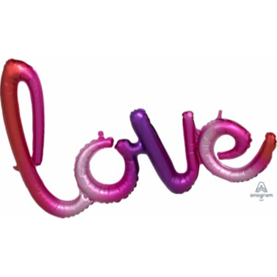 Image sur LOVE OMBRE MYLAR BALLOON BANNER - AIR FILLED