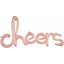 Image de CHEERS ROSE GOLD MYLAR BALLOON BANNER - AIR FILLED