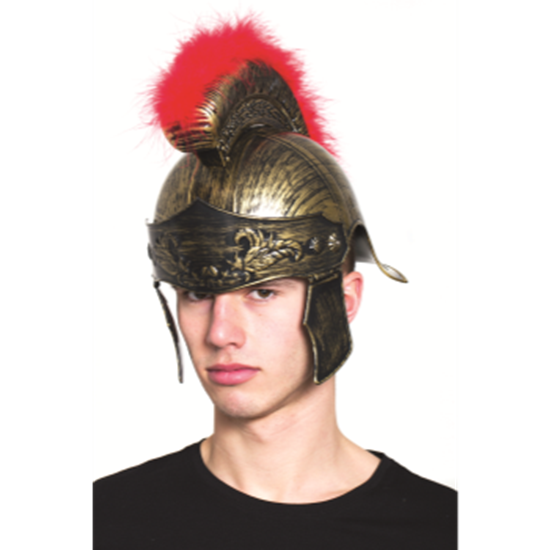 PartyMart. ROMAN HELMET W/RED BRUSH TOP