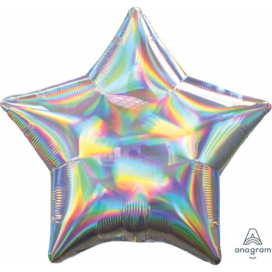 Picture of 18" FOIL - IRIDESCENT SILVER STAR