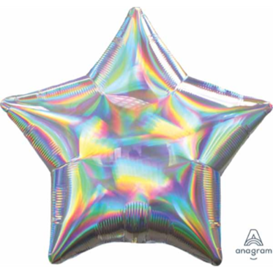 Image sur 18" FOIL - IRIDESCENT SILVER STAR