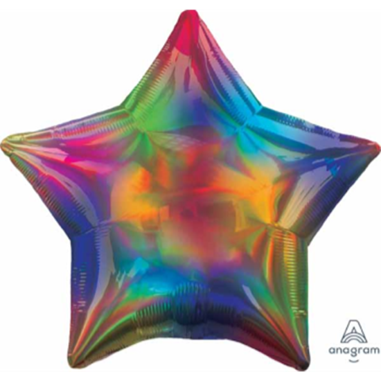 Image sur 18" FOIL - IRIDESCENT RAINBOW STAR