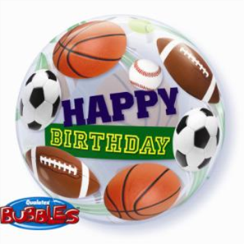 Picture of BIRTHDAY SPORTS BALL BUBBLE BALLOON
