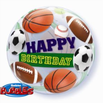 Image de BIRTHDAY SPORTS BALL BUBBLE BALLOON