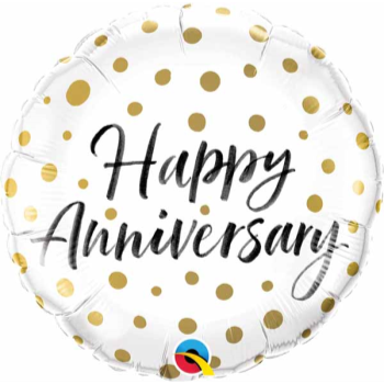 Image de 18" FOIL - ANNIVERSARY GOLD DOTS