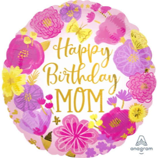 Picture of 18" FOIL - MOM  HAPPY BIRTHDAY