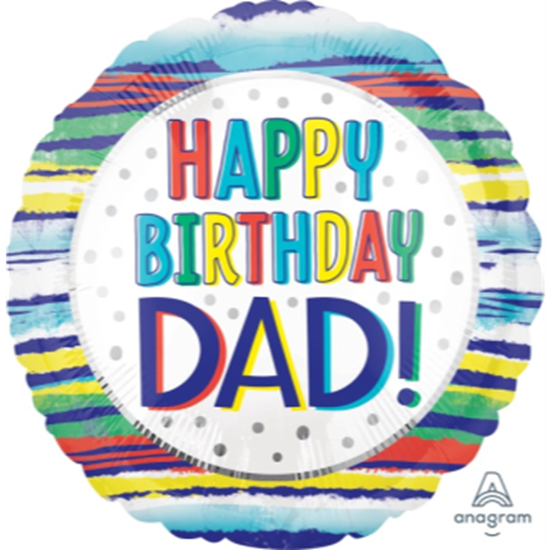 Image sur 18" FOIL -  DAD HAPPY BIRTHDAY