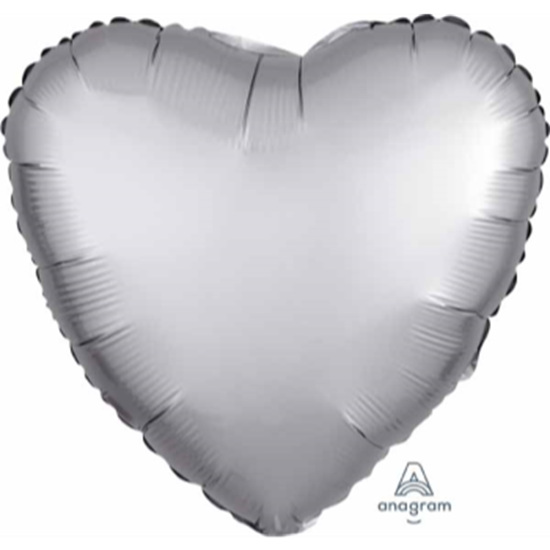 Image sur 18" FOIL - LUXE PLATINUM HEART