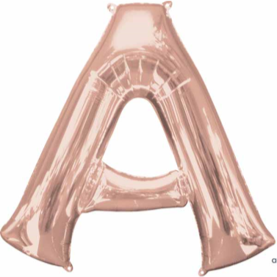 Image sur 34" LETTER A SUPER SHAPE - ROSE GOLD