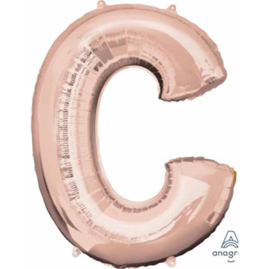 Image sur 34" LETTER C SUPER SHAPE - ROSE GOLD